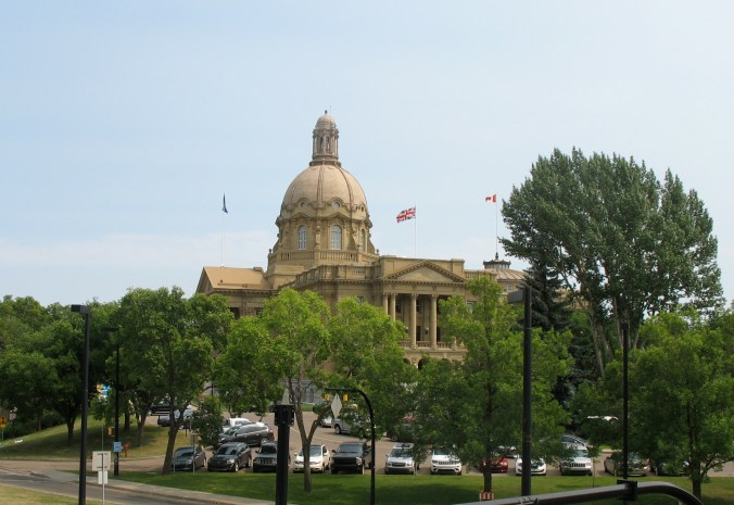 Alberta Legislature Building from the streetcar
