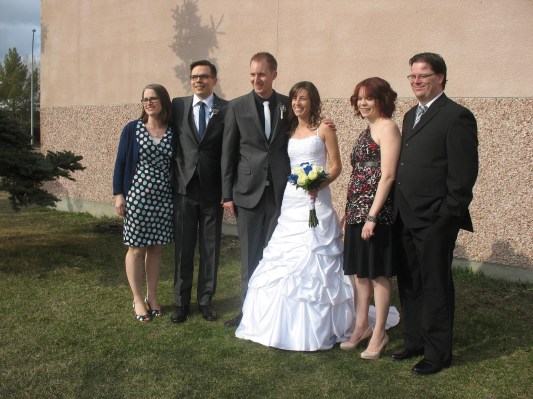 Our beautiful children: Matt and his wife Robin, Nate and his lovely bride Colleen, Melaina and her husband Aaron 