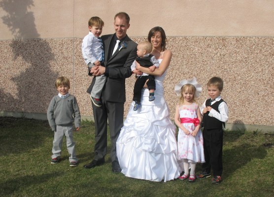 Uncle Nate and Auntie Colleen with our five grandchildren