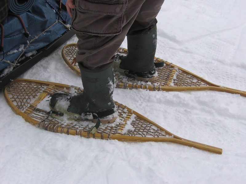 wooden snowshoes