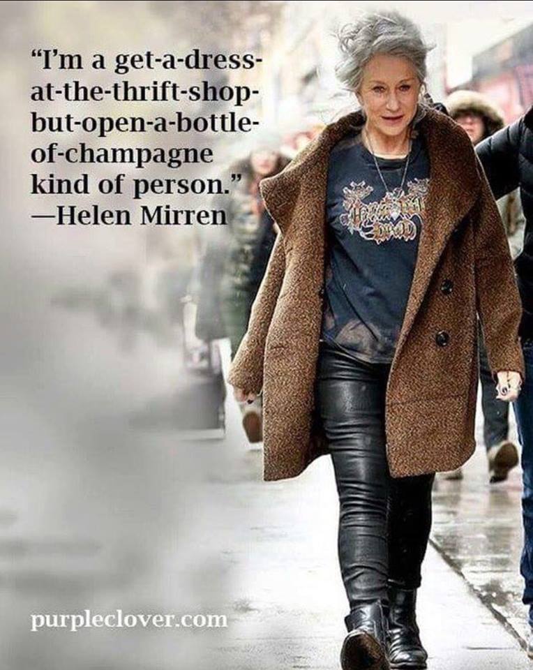 Helen Mirren thrifting